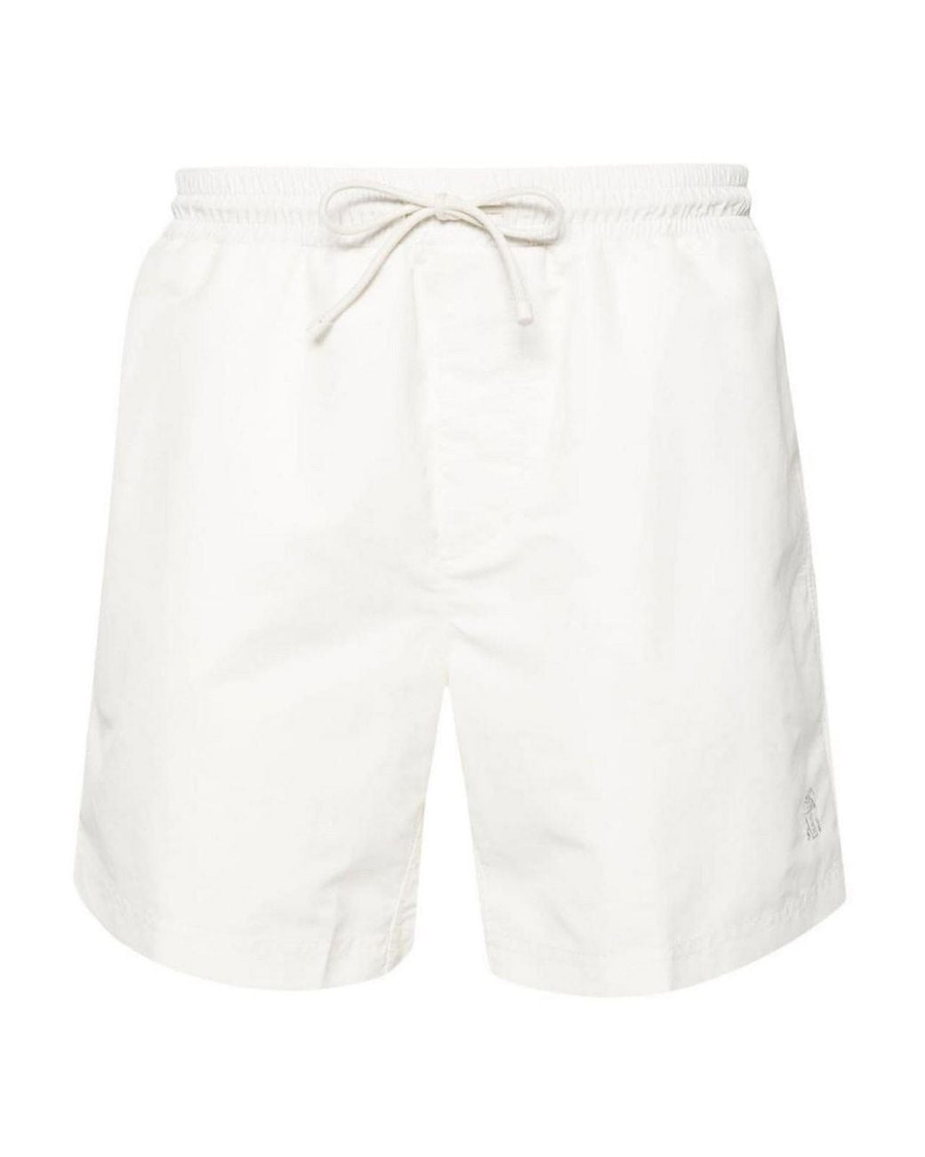 Brunello Cucinelli White Swimming Shorts for men