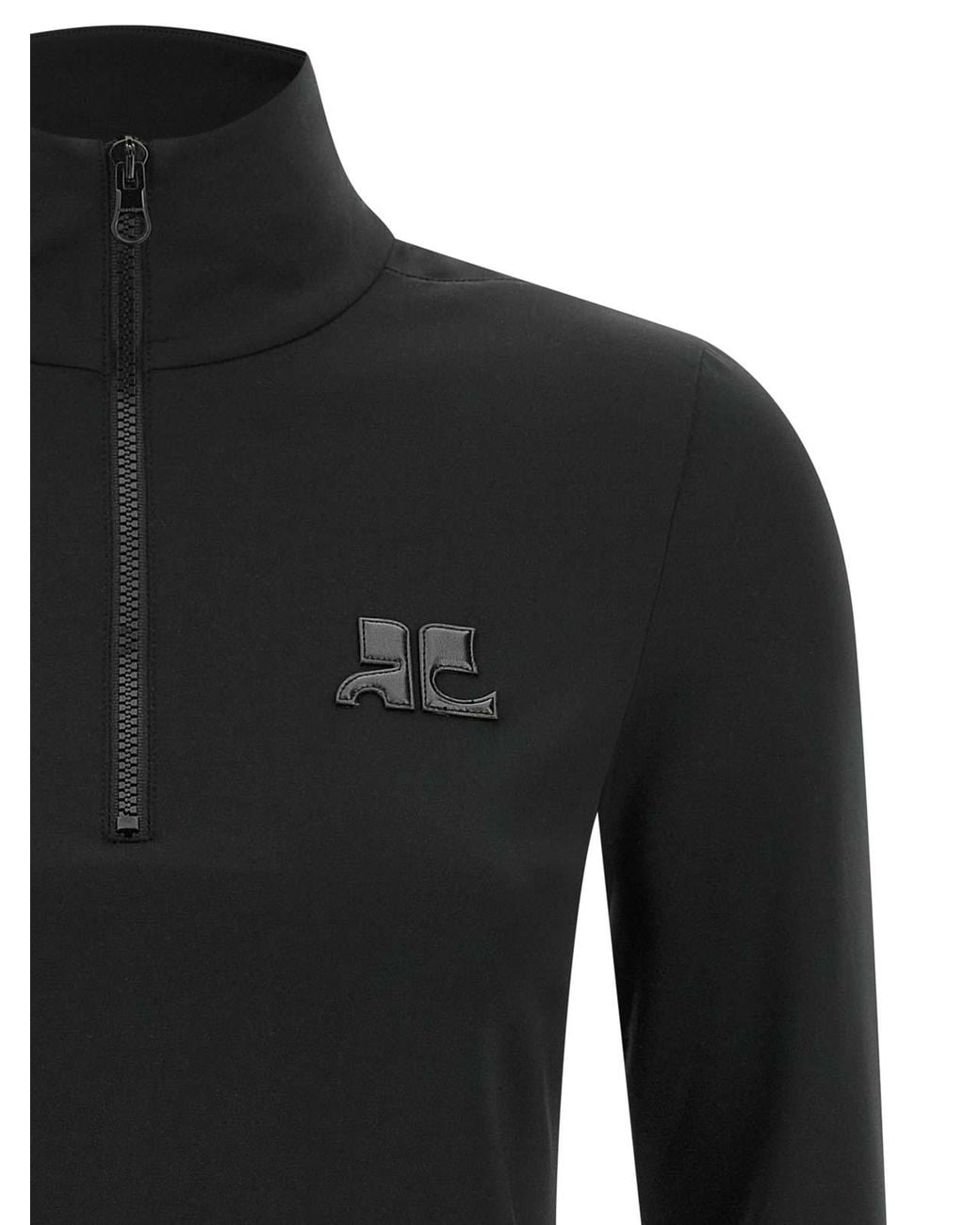 Courreges Black Second-Skin Technical Jumper