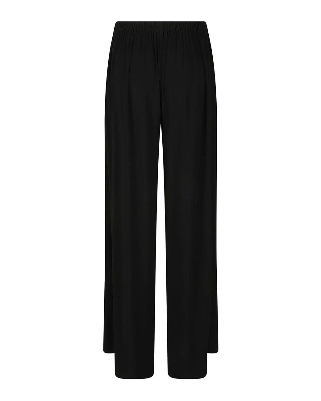 Norma Kamali Black Wide-Leg Trousers
