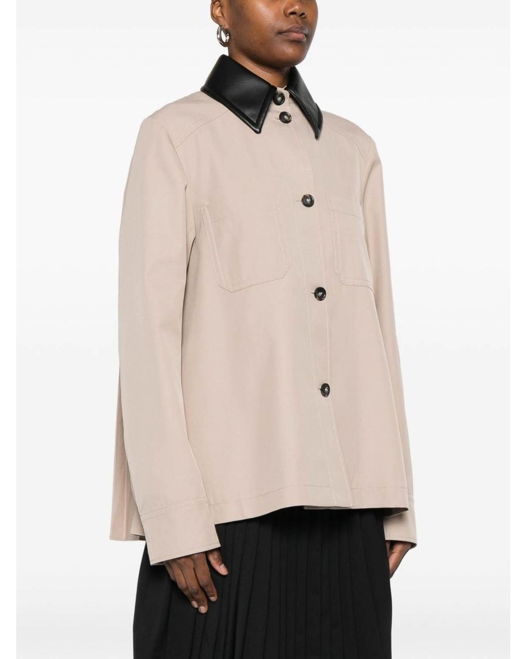 Sportmax Natural Cotton Blend Trench Coat