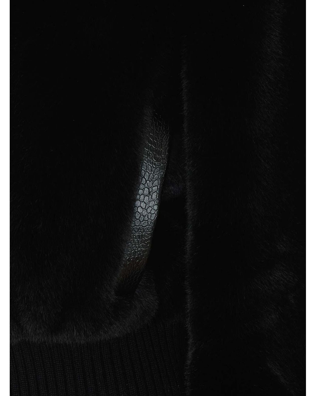 Mulberry Black Bagles Bomber With Frontal Zip Closure