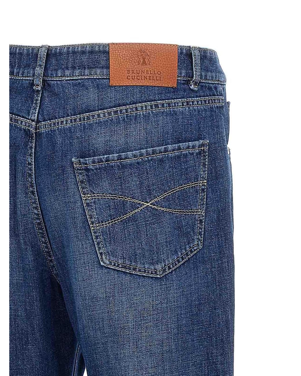 Brunello Cucinelli Blue Denim Jeans for men