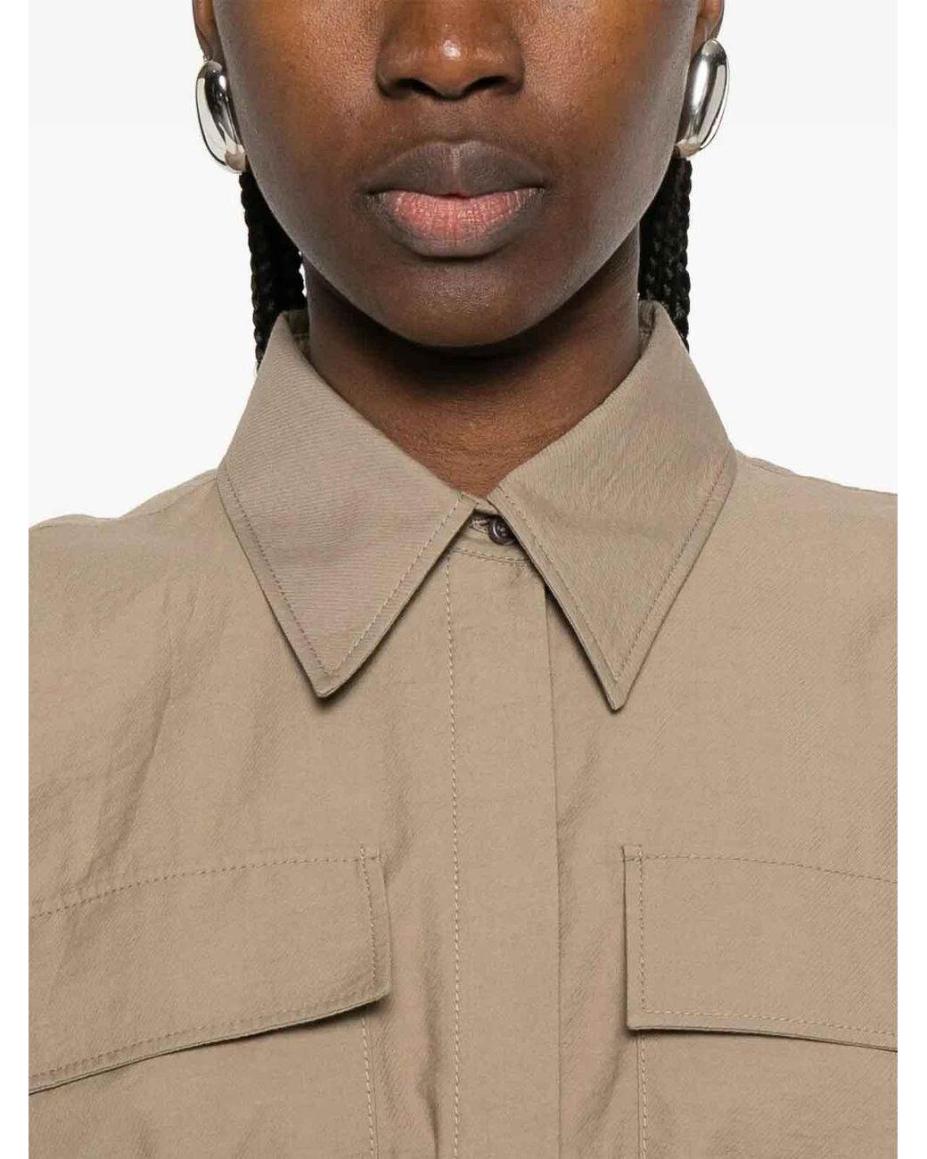 Brunello Cucinelli Natural Cotton Polyamide Dress