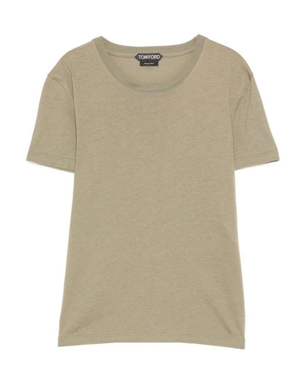 Tom Ford Natural Cotton Jersey Crewneck T-Shirt