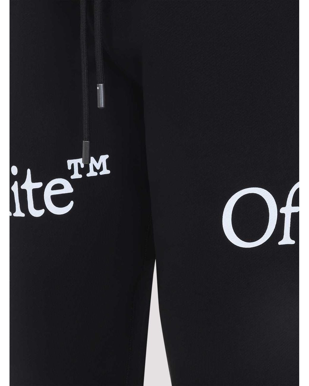 Off-White c/o Virgil Abloh Black Bookish Scarf Cuffed Sweatpants for men