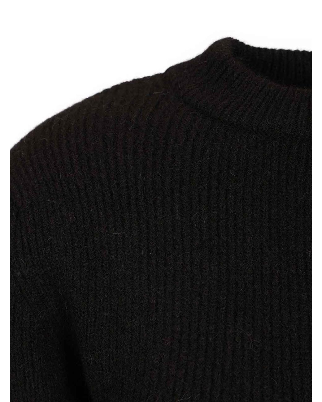 ROTATE BIRGER CHRISTENSEN Black Crew Neck Sweater