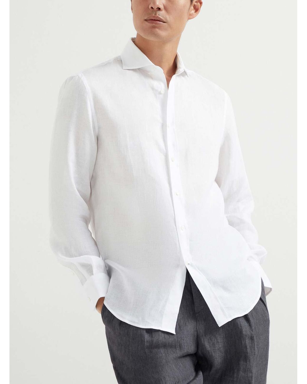 Brunello Cucinelli White Shirt for men