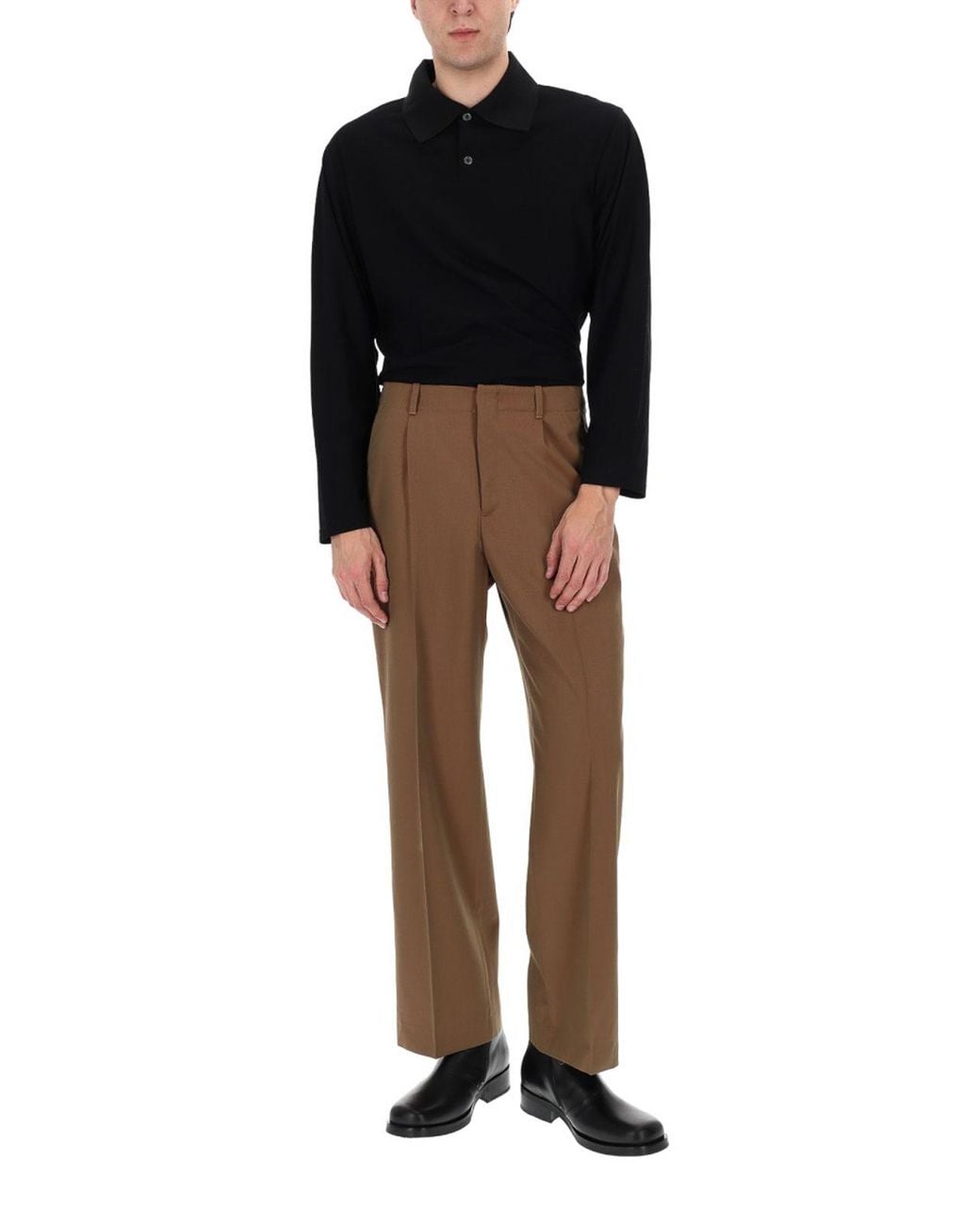 Our Legacy Brown Tailored Trousers With Pleats for men