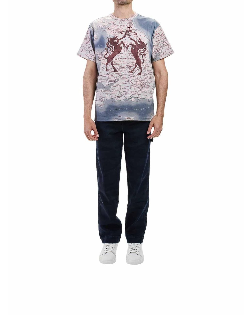 Vivienne Westwood Blue Horses Classic Tshirt for men