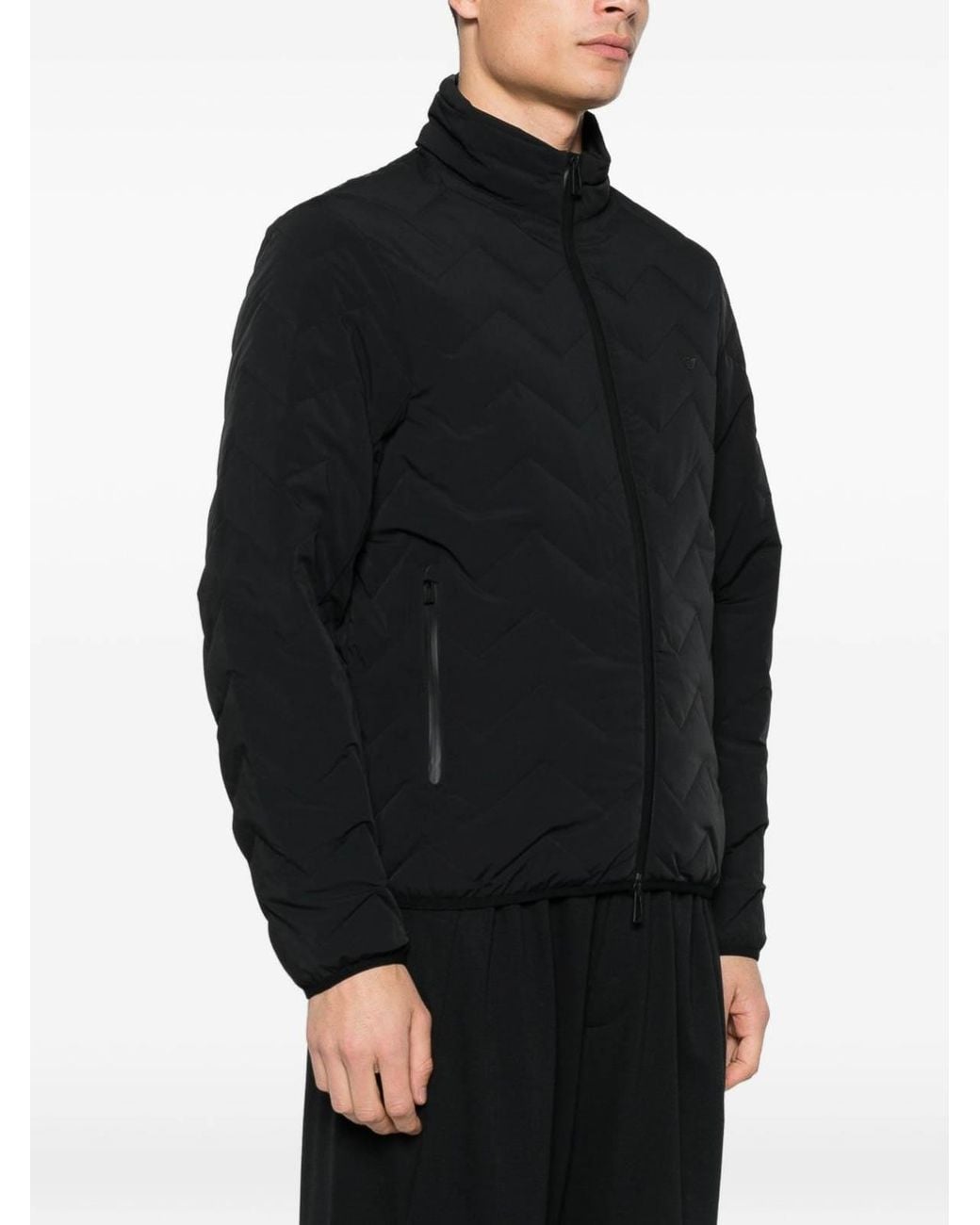 Emporio Armani Black Nylon Down Jacket for men