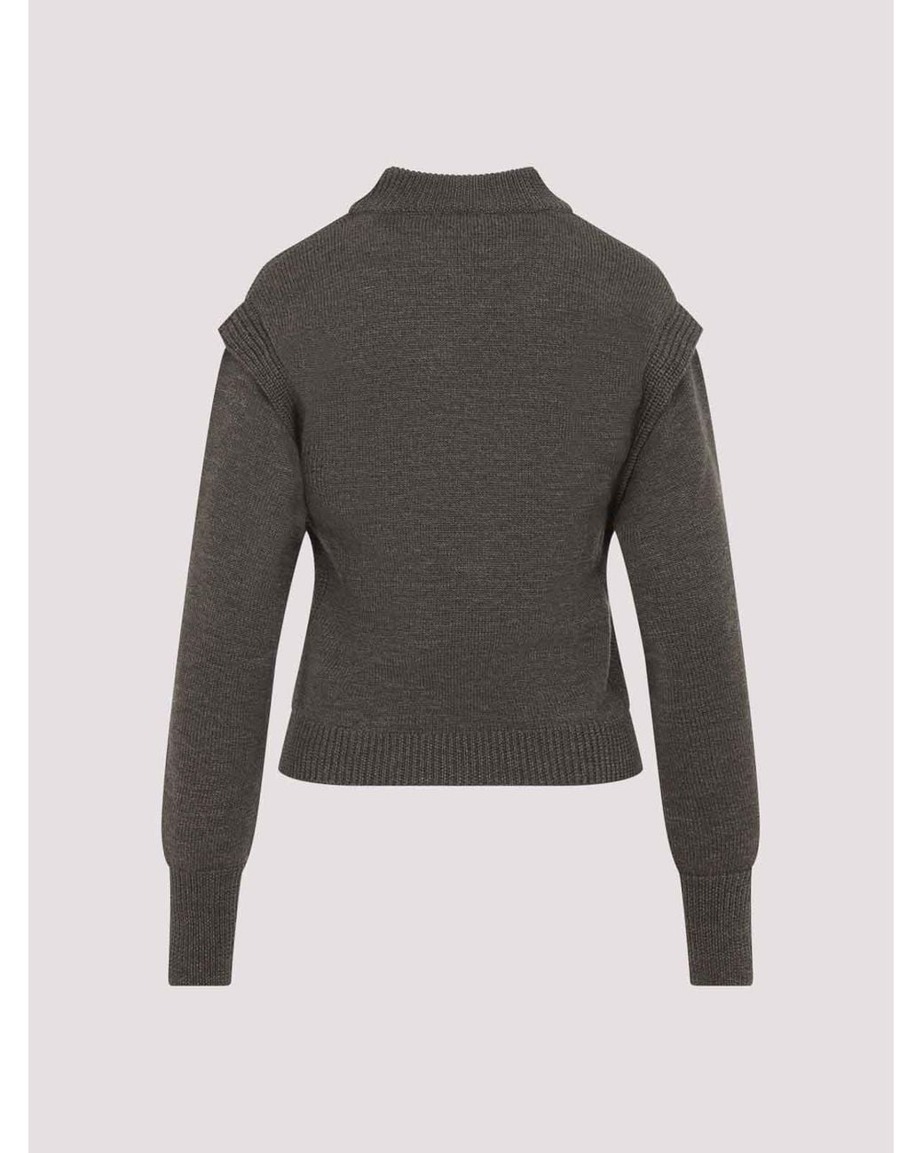 Pull Col Rond Alberta Ferretti en coloris Gray