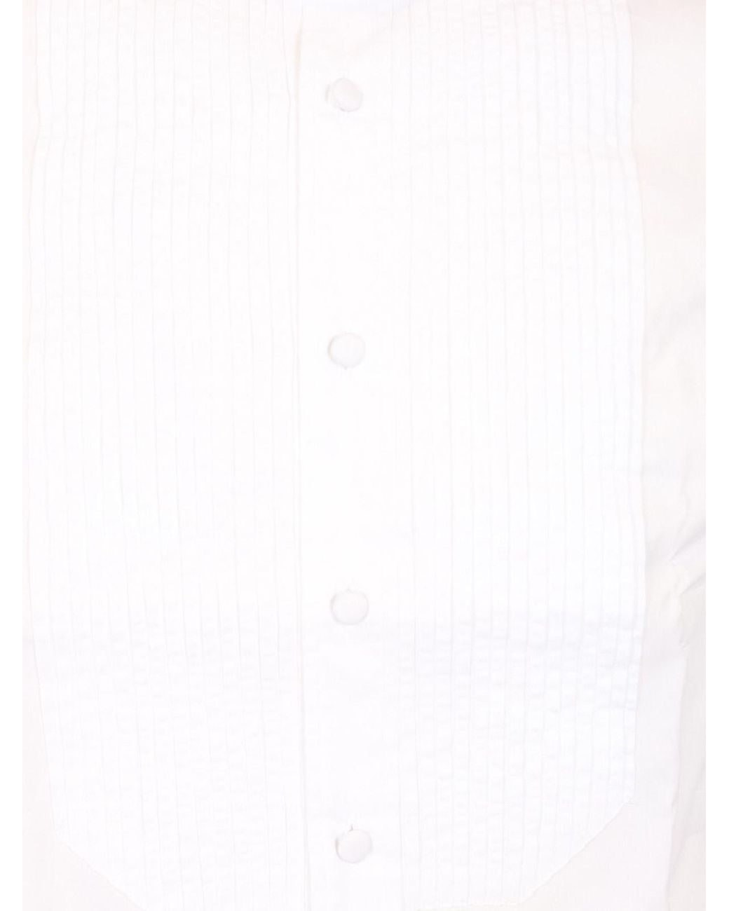 Tagliatore White Pleated Formal Shirt for men
