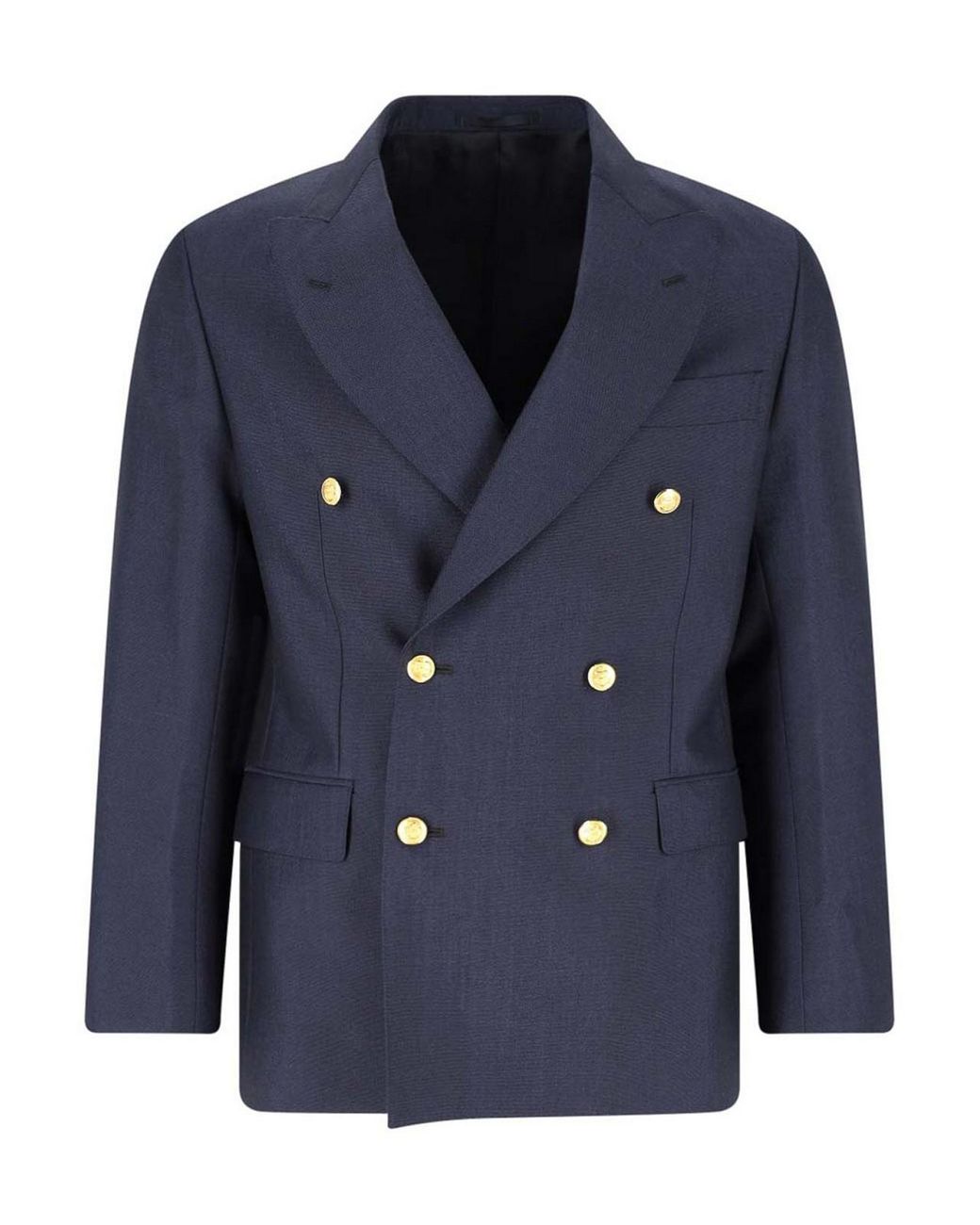 Kaptain Sunshine Blue Double-Breasted Blazer for men