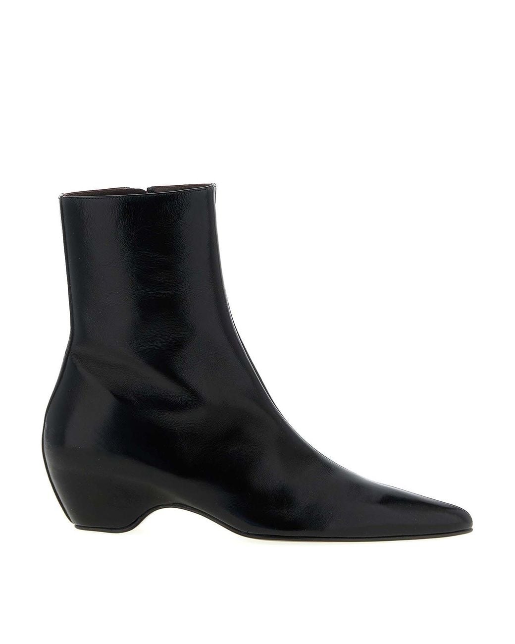 Khaite Black Sybil Ankle Boots