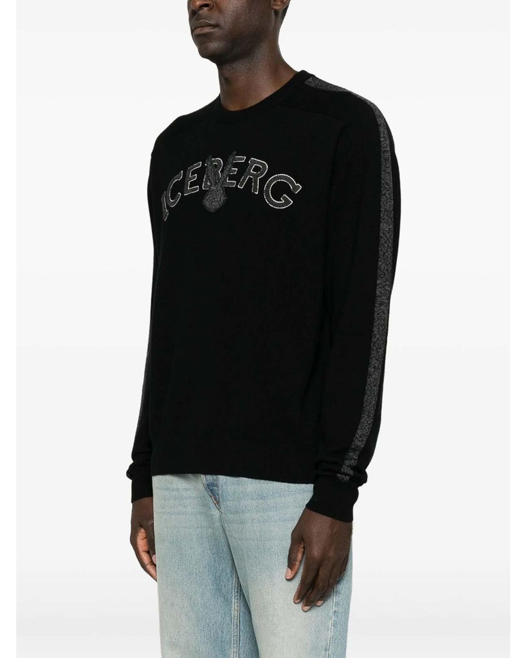 Iceberg Black Sweater for men