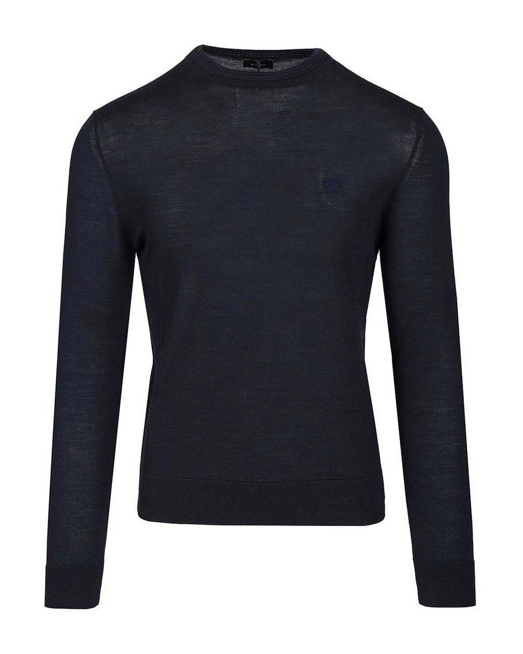 Etro Blue Wool And Silk Sweater for men