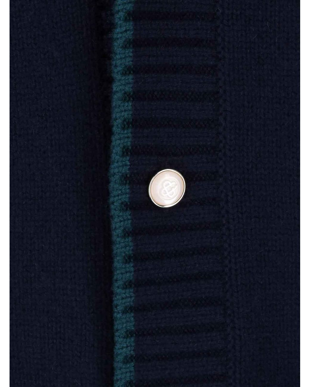 Casablanca Blue Hotel Emblem Cardigan for men