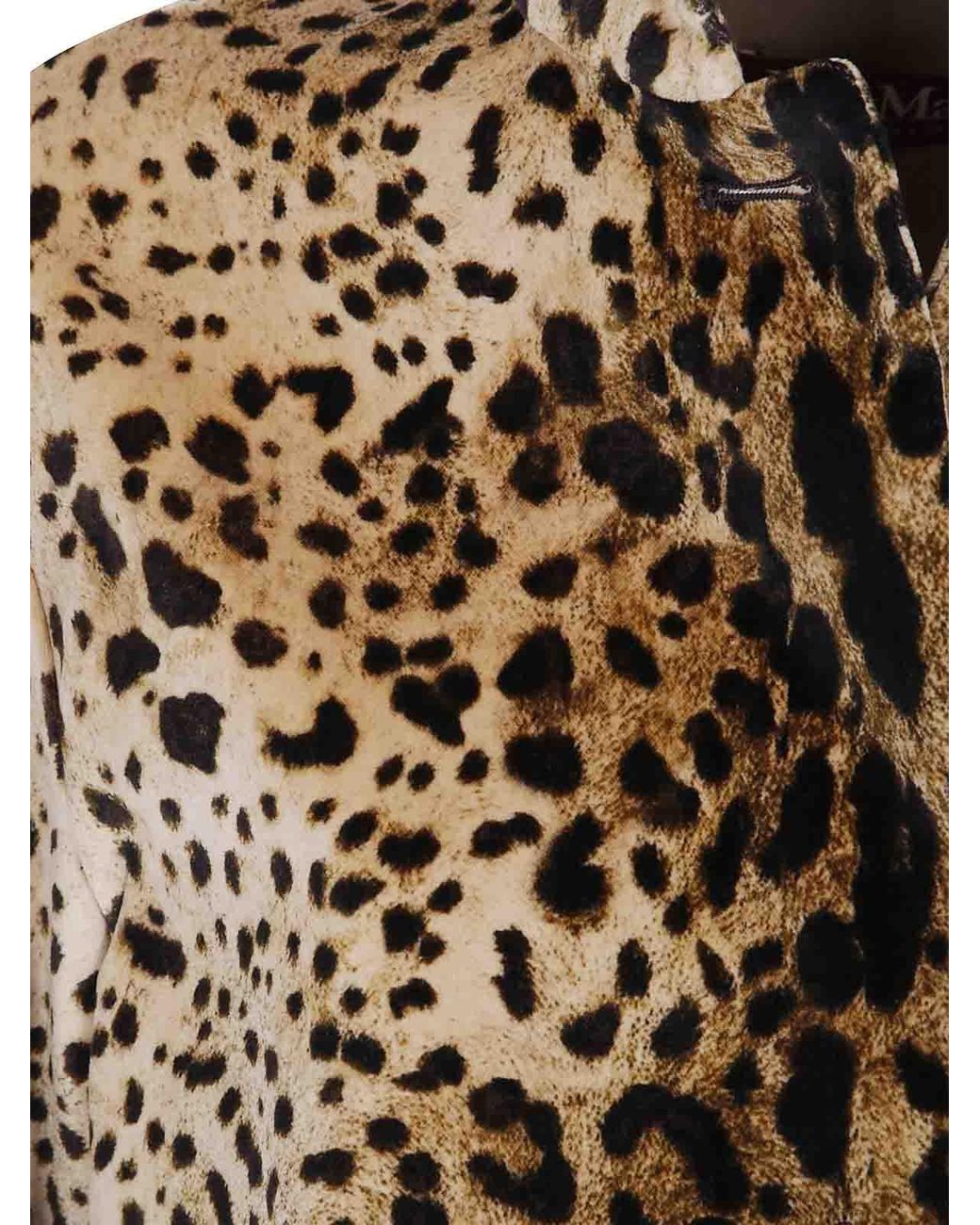 Max Mara Black Mst Edro Leopard Velvet Jacket