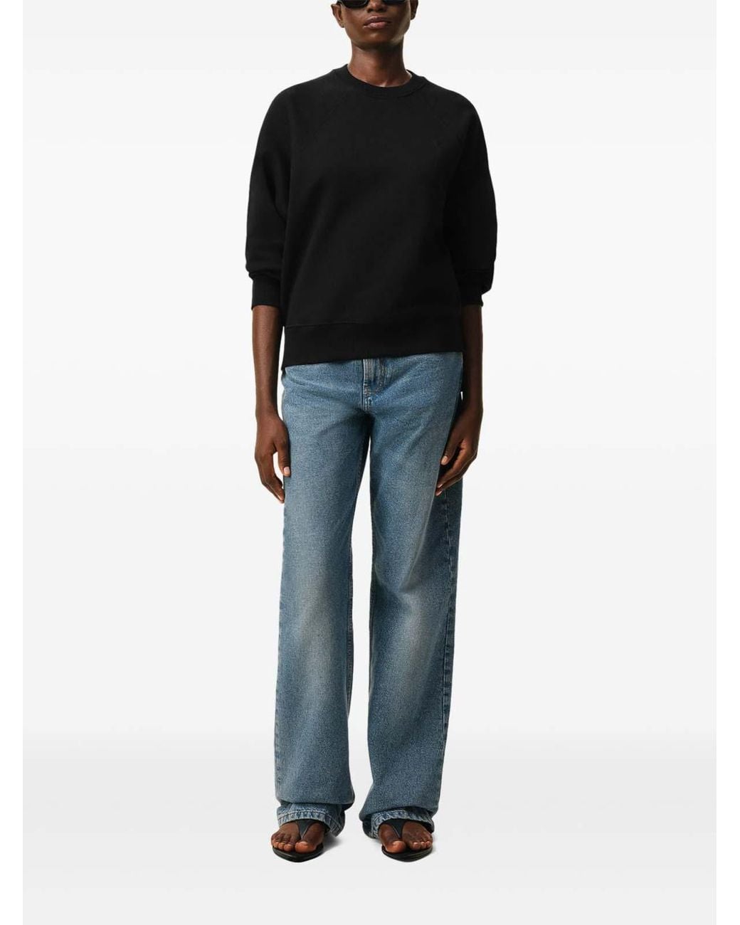 AMI Black Ami De Coeur Cotton Sweatshirt