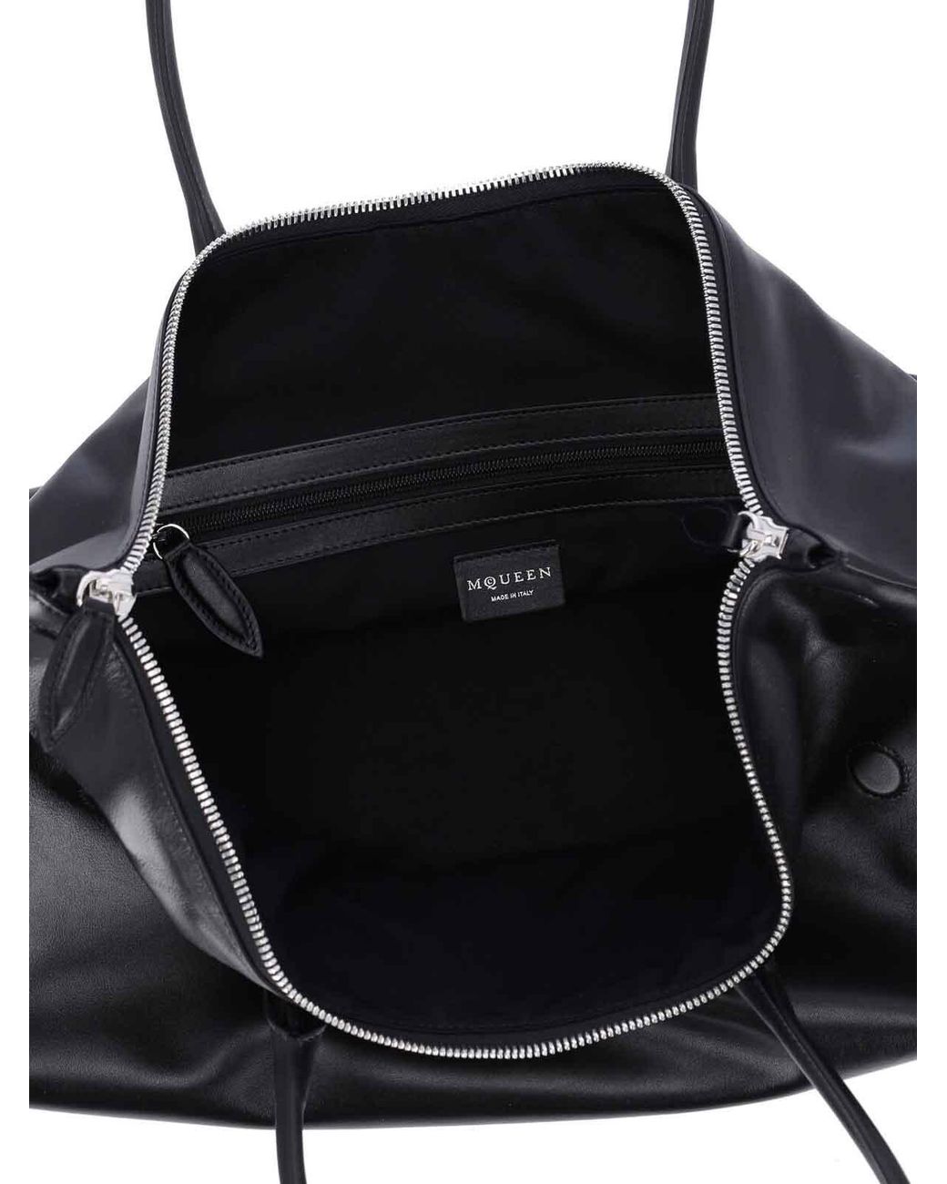 McQueen Black Large Shoulder Bag