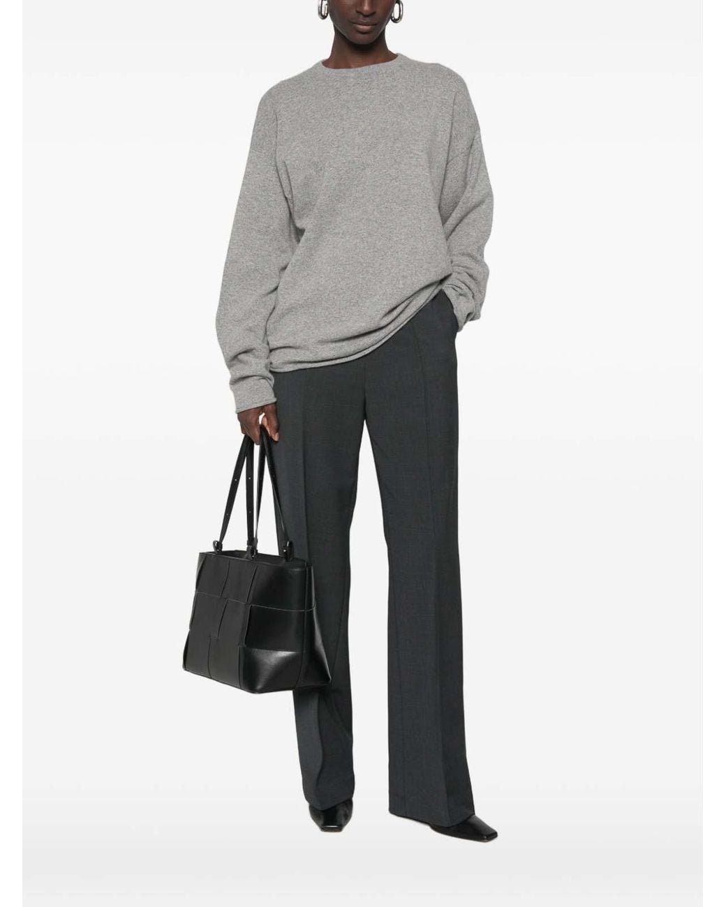 Extreme Cashmere Gray Cashmere Crewneck Sweater