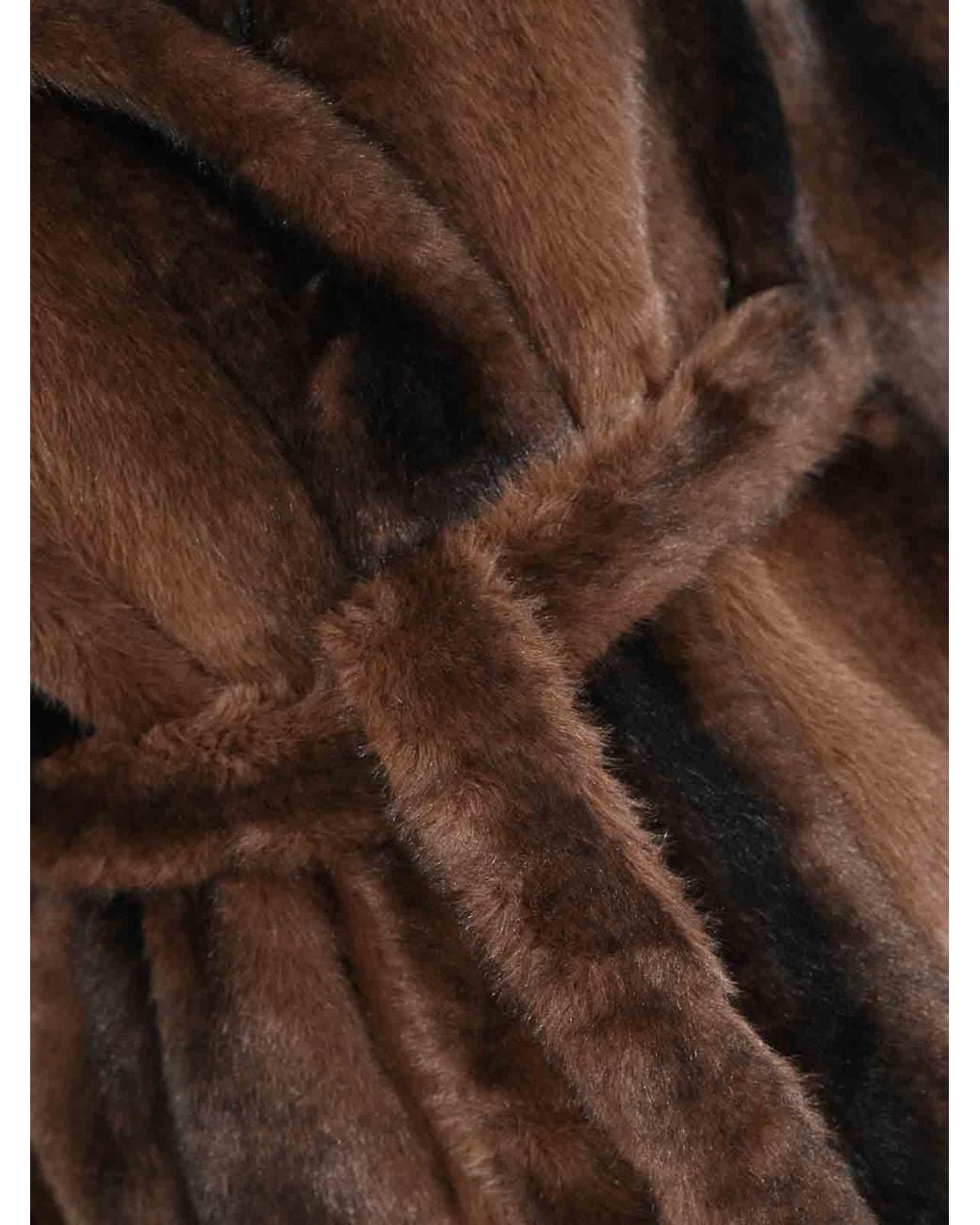 AMOSA Brown Mink Fur Effect Jacket