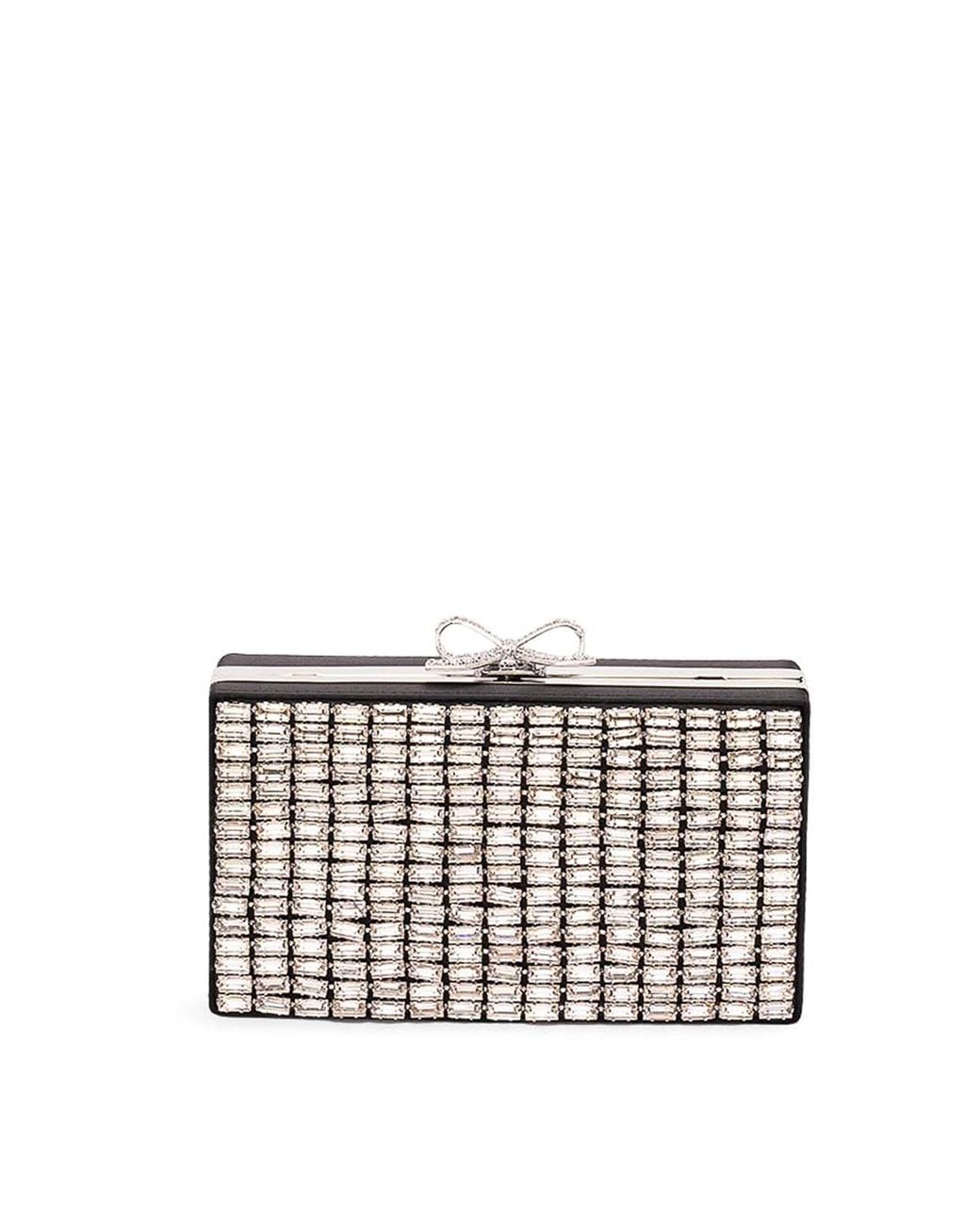Self-Portrait White Chainmail Clutch Bag