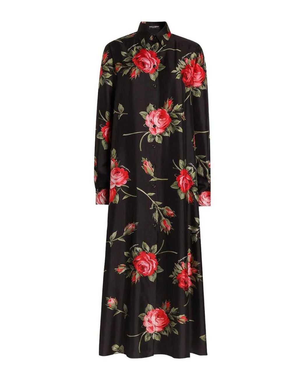 strapless open back dress Threadbare Women's Black & Red Floral Print Long Sleeve Mesh Midi Dress main image 1