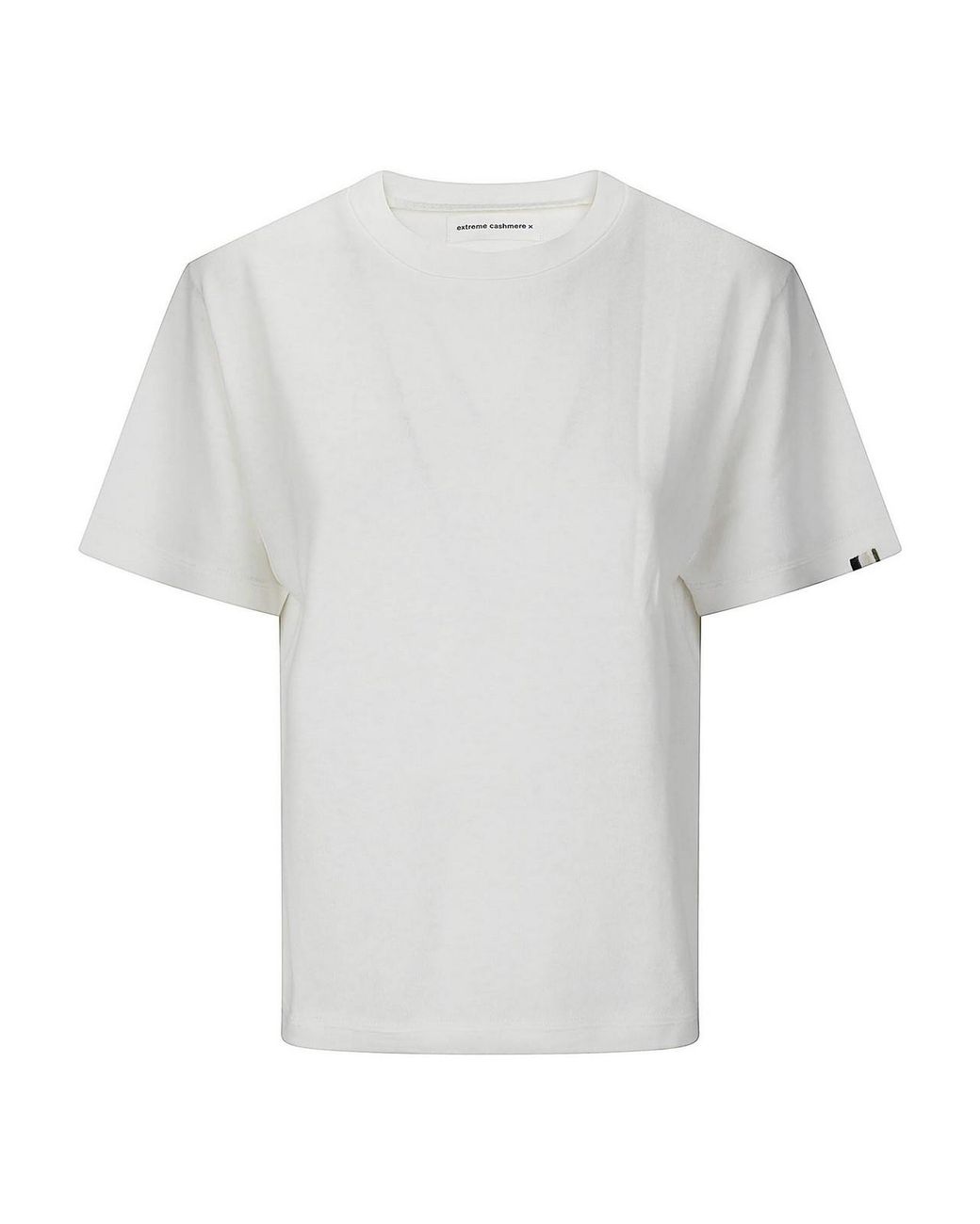 Extreme Cashmere White Corte-Sized Short Sleeve Crew T-Shirt