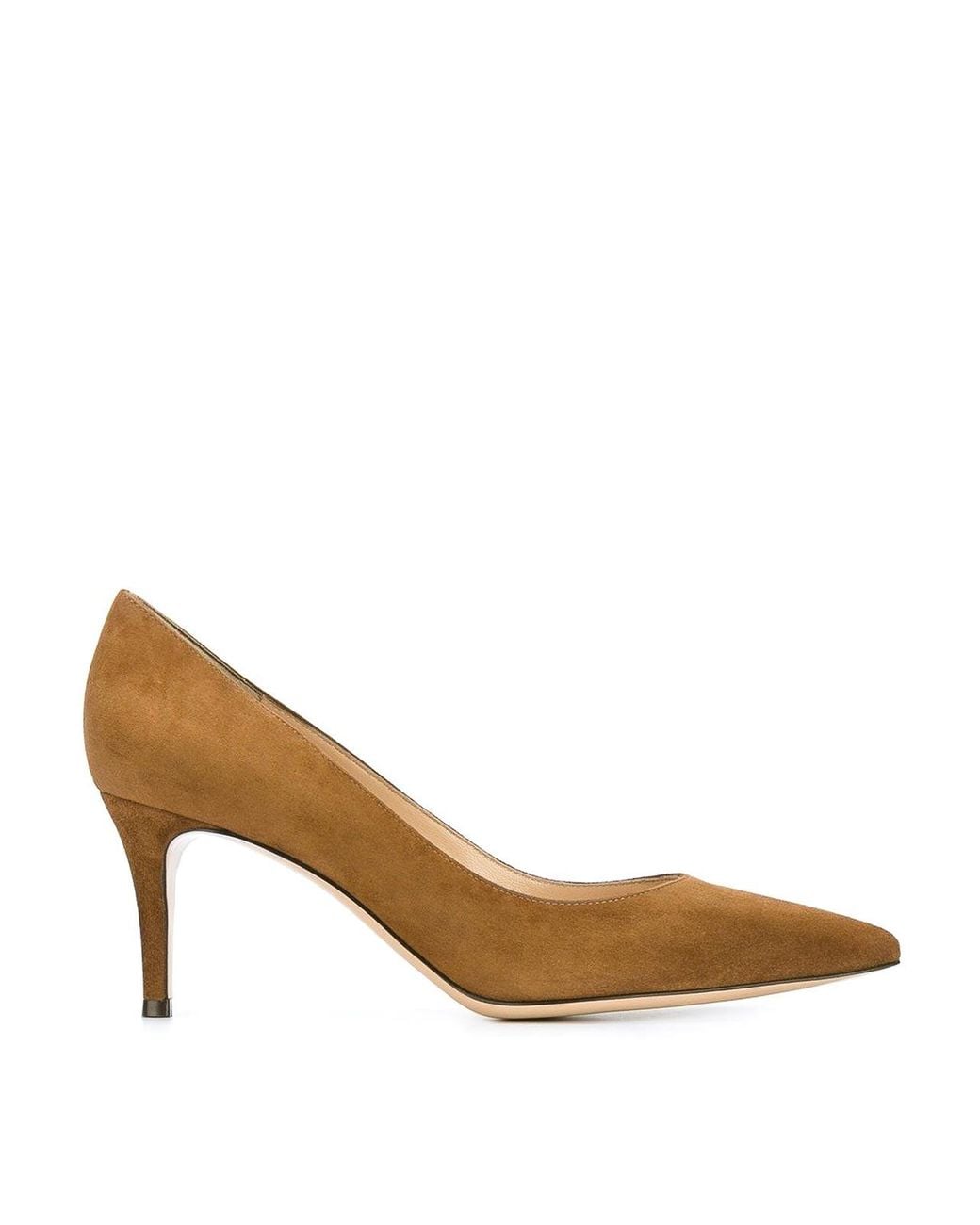 Gianvito Rossi Brown Gianvito Suede Leather Pumps