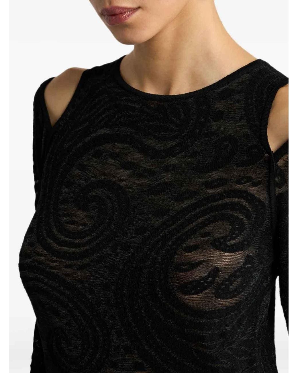 Etro Black Devore Sweater