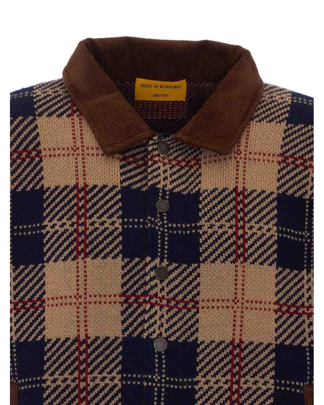 Guest In Residence Blue Tartan Bomber for men