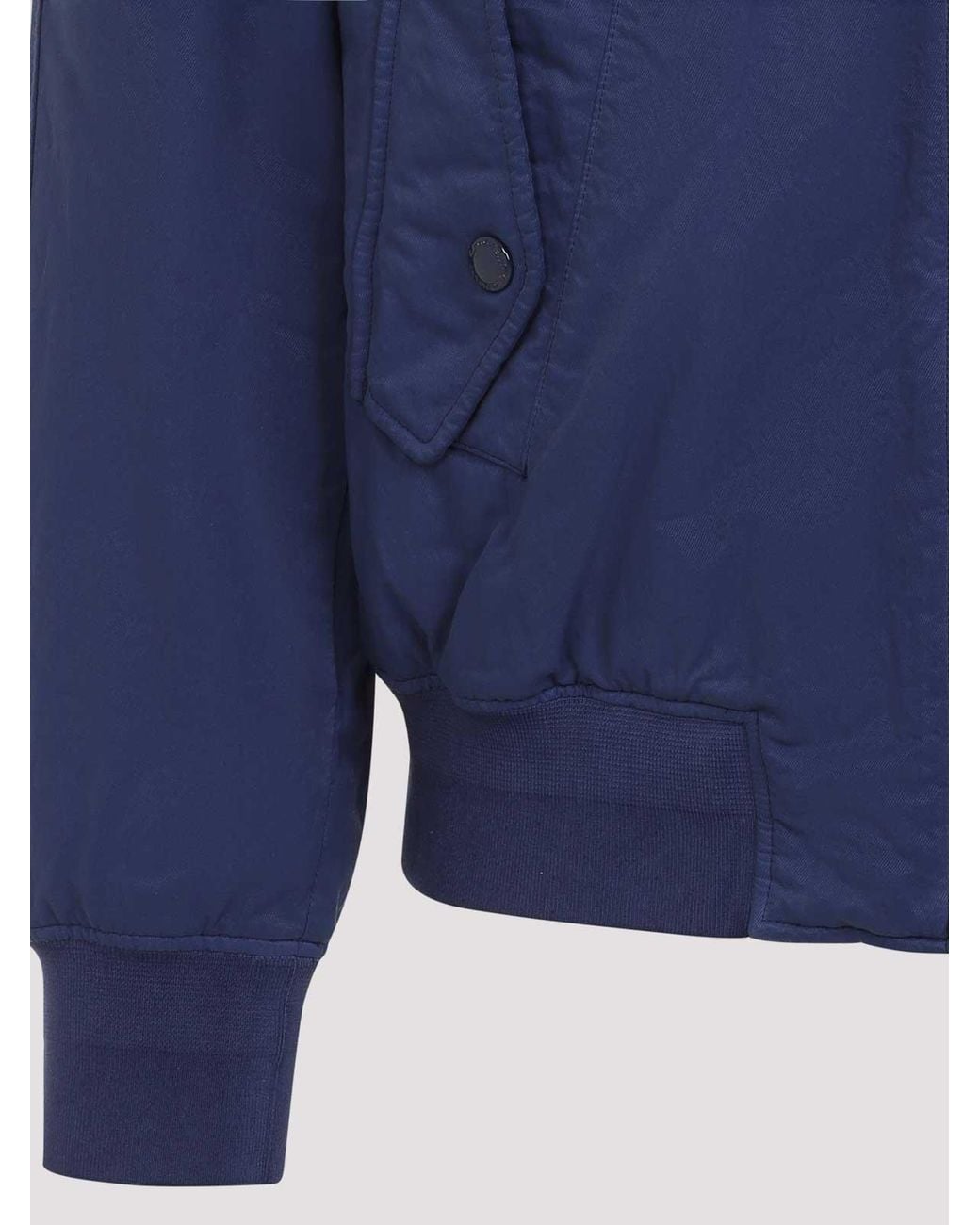 C P Company Blue Cp Company T-Flatt Padded Bomber Jacket for men