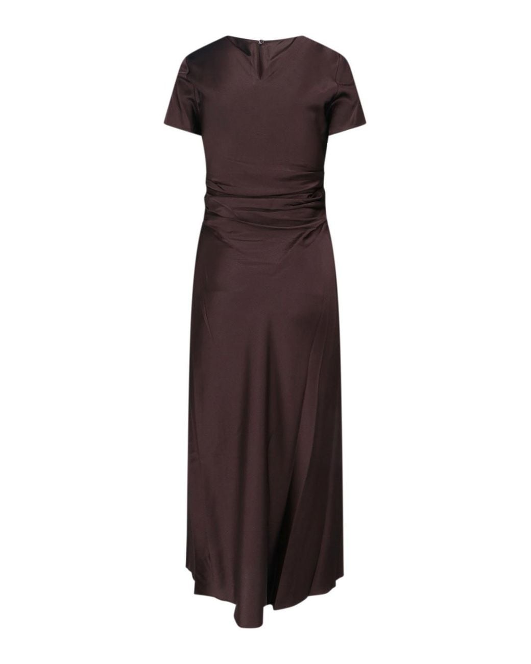 Staud Purple Phare Midi Dress With Ruffles