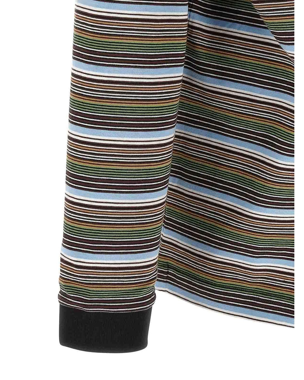 Marni Gray Striped T-Shirt for men