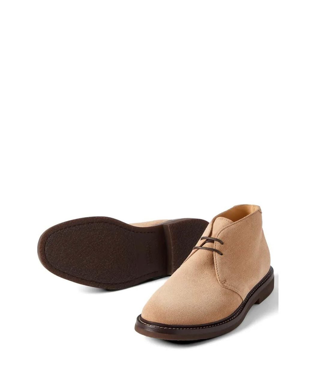 Brunello Cucinelli Natural Lace-Up Shoes