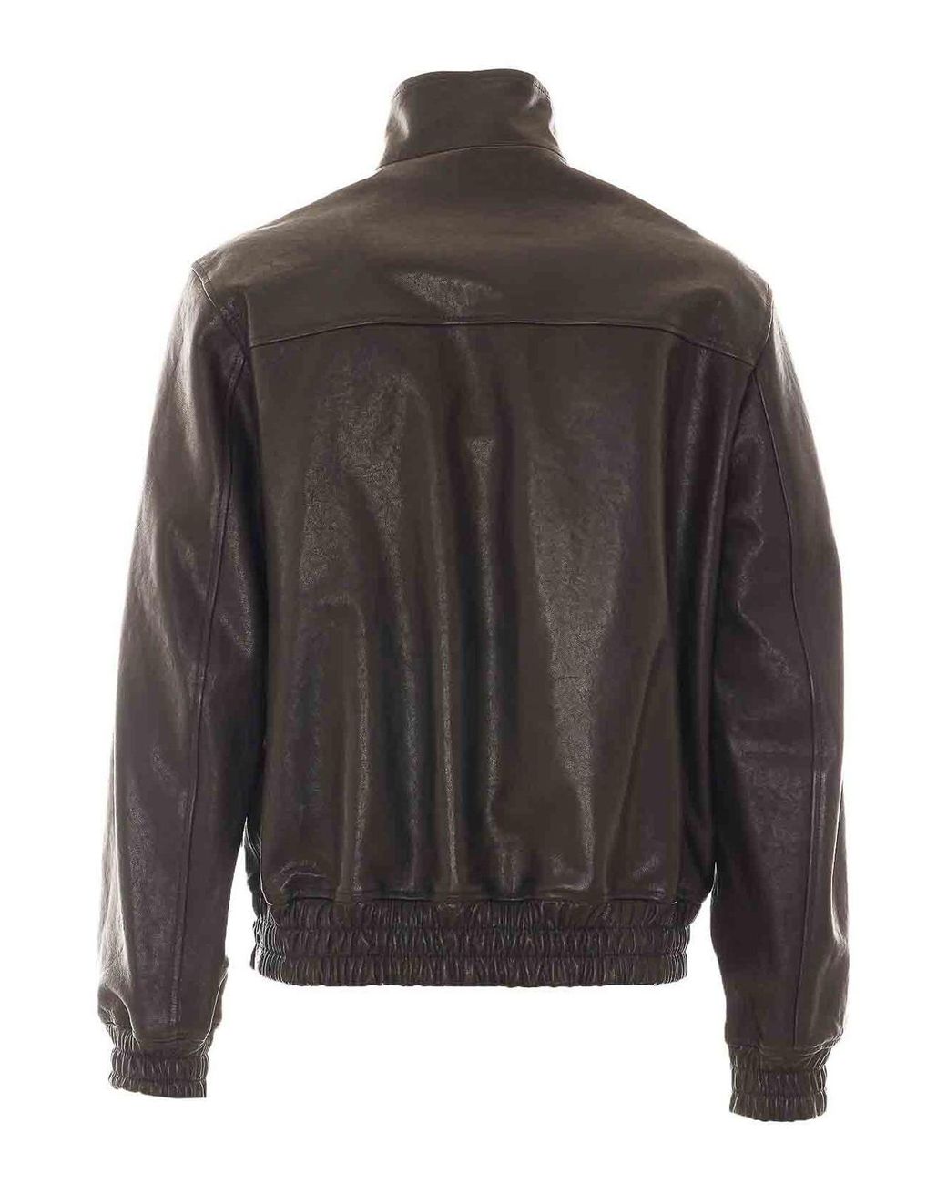 Valentino Garavani Gray Leather Jacket for men