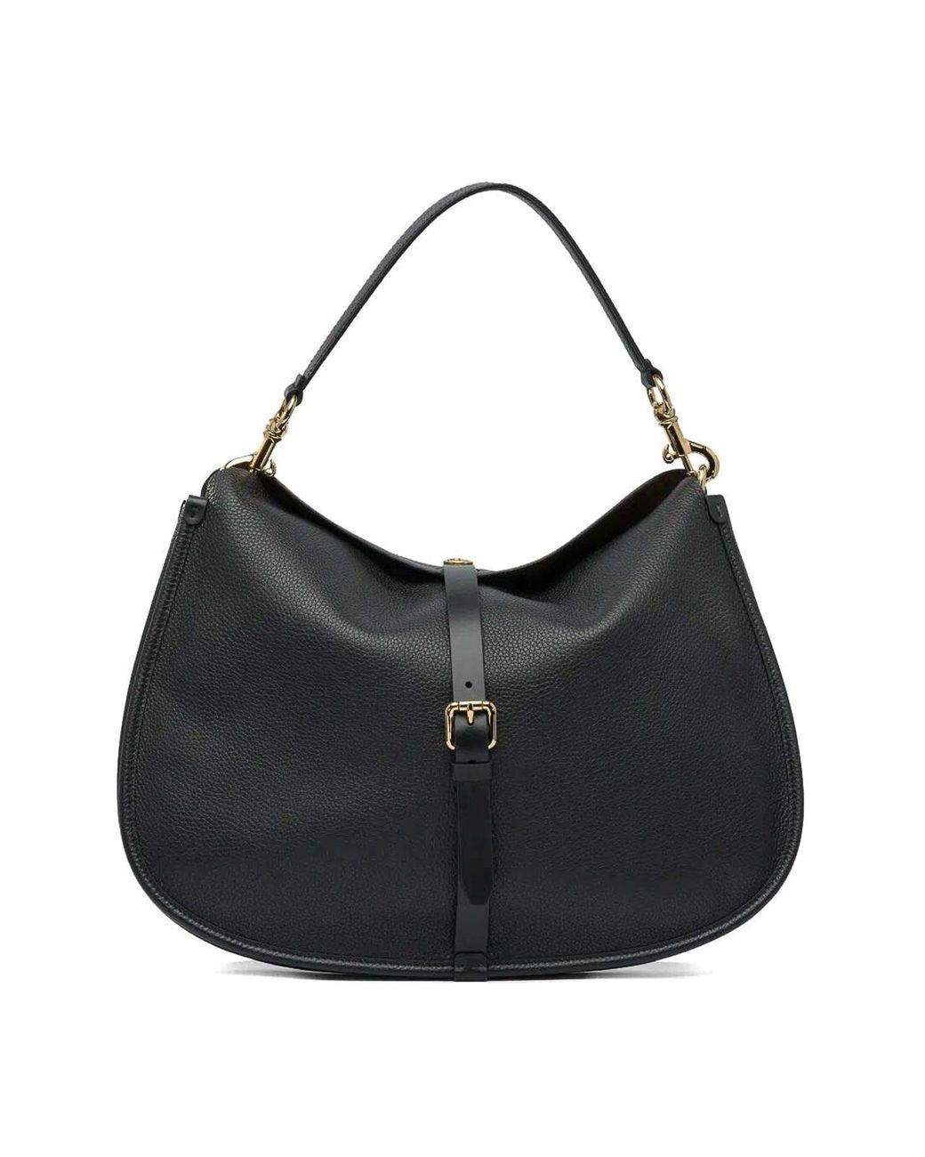 Etro Black Extra-Large Leather Shoulder Bag