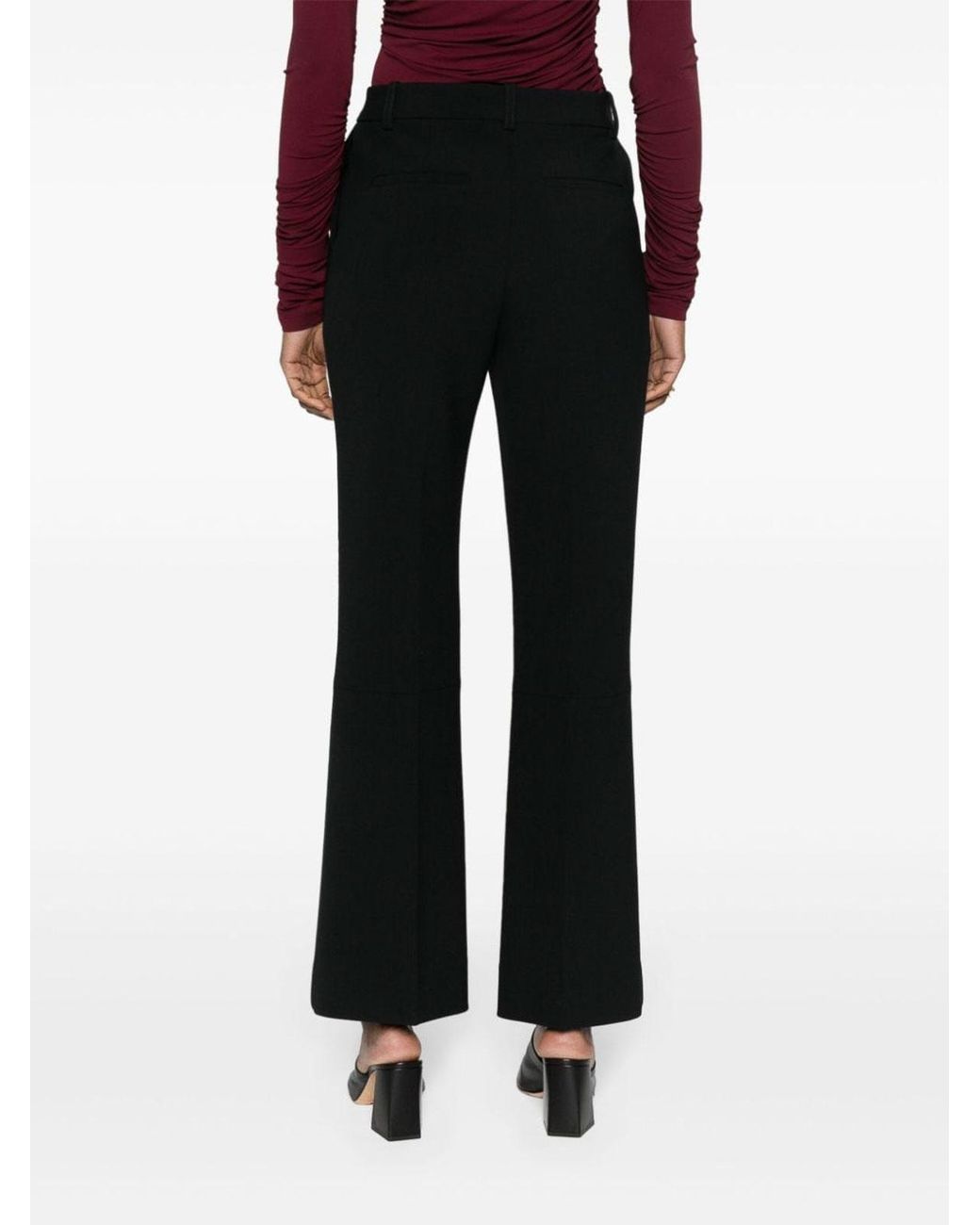 Victoria Beckham Black Flared Trousers