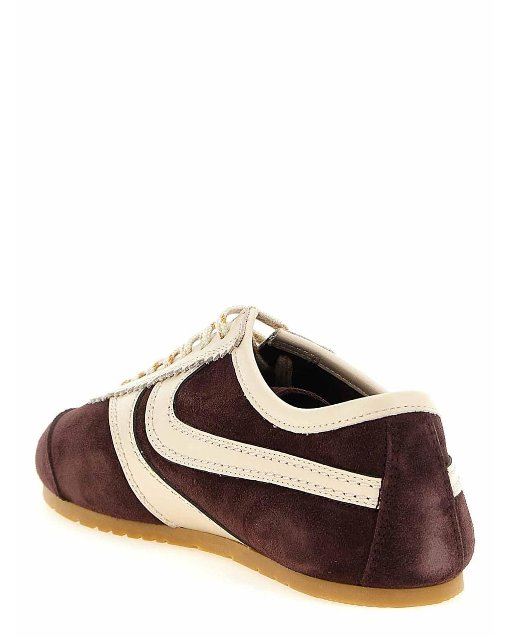Dries Van Noten Brown Suede Sneakers
