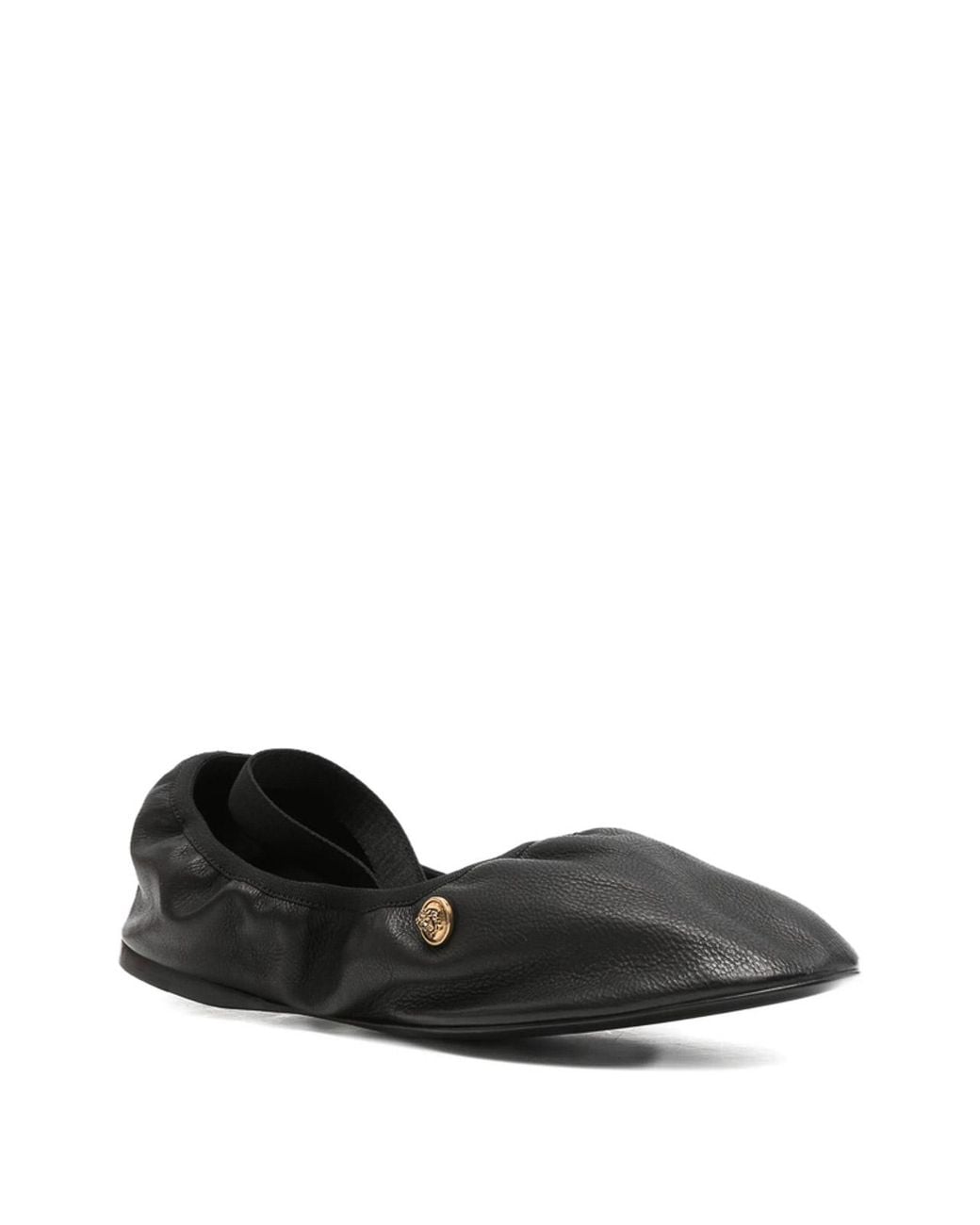 Versace Black Flats