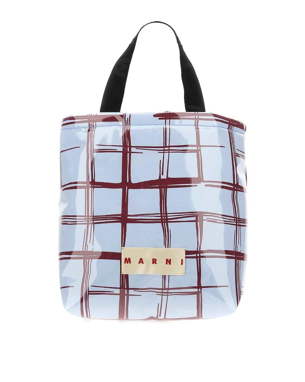 Marni White Coated Canvas Shoulder Bag for men