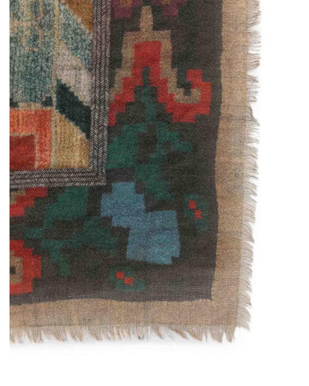 Pierre Louis Mascia Red Cashmere Scarf