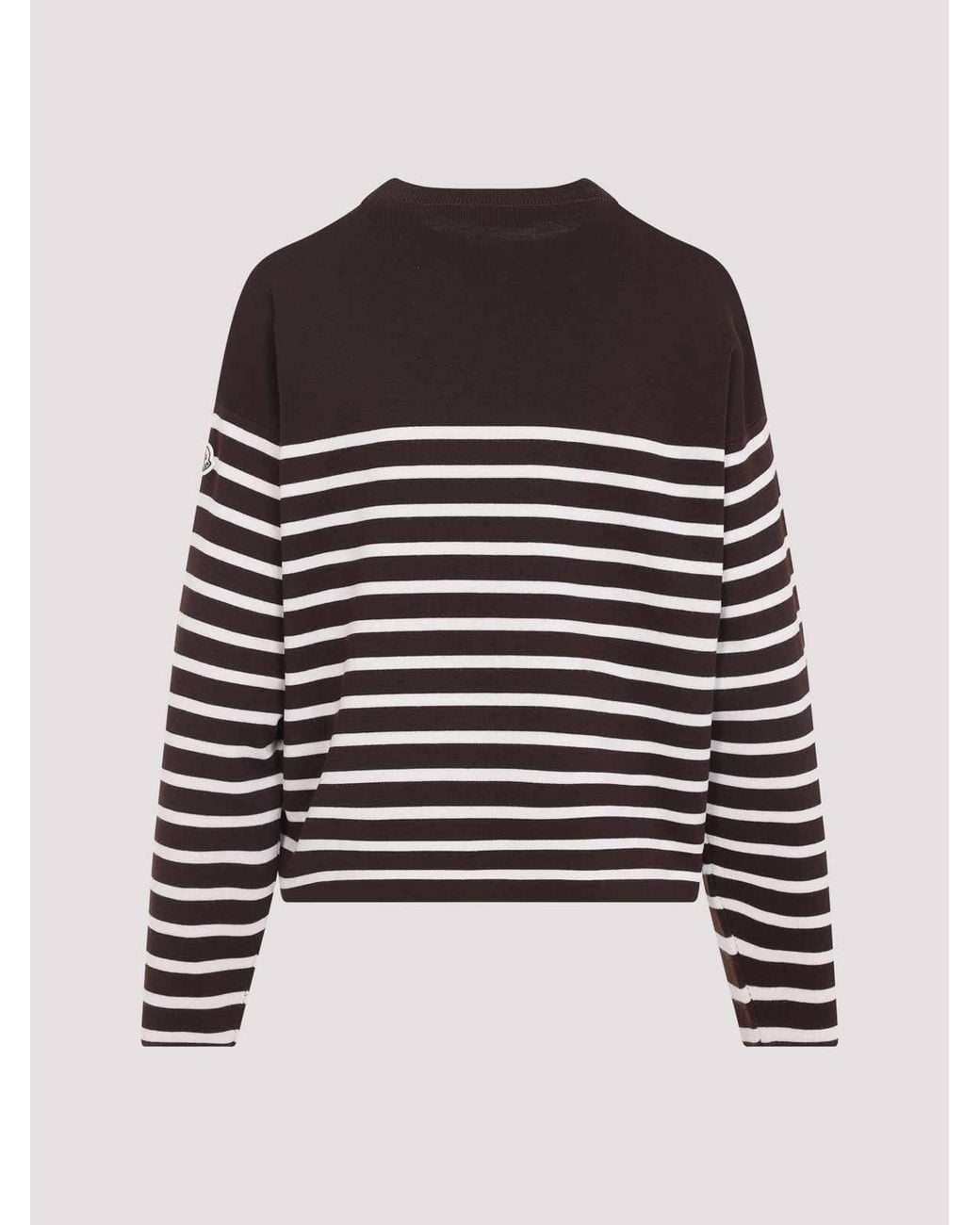 Moncler Black Striped Logo Knit Sweater