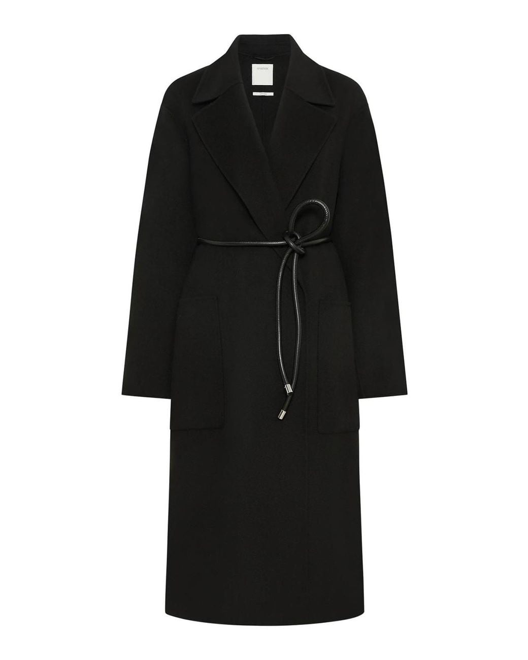 Sportmax Black Oversized Double Wool Coat