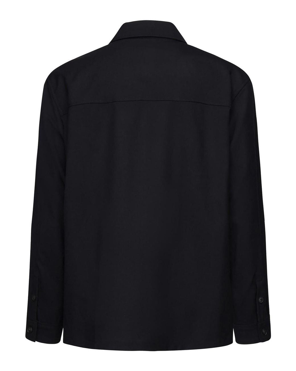 Fay Blue Wool Canvas Shirt Jacket for men