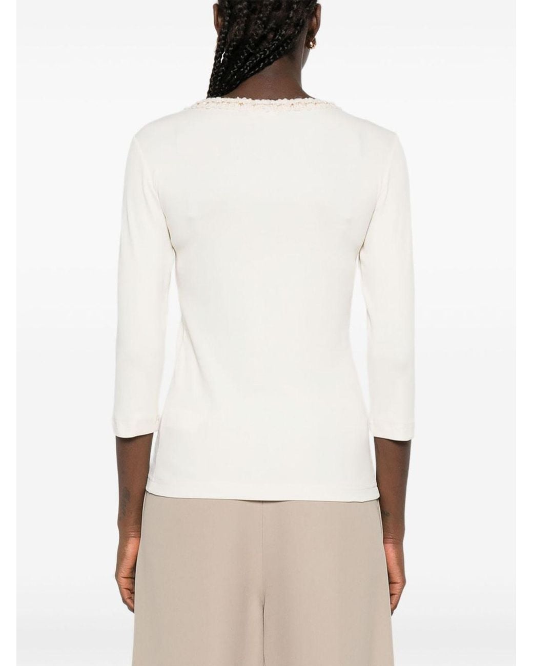 Fabiana Filippi White Cotton Sweater