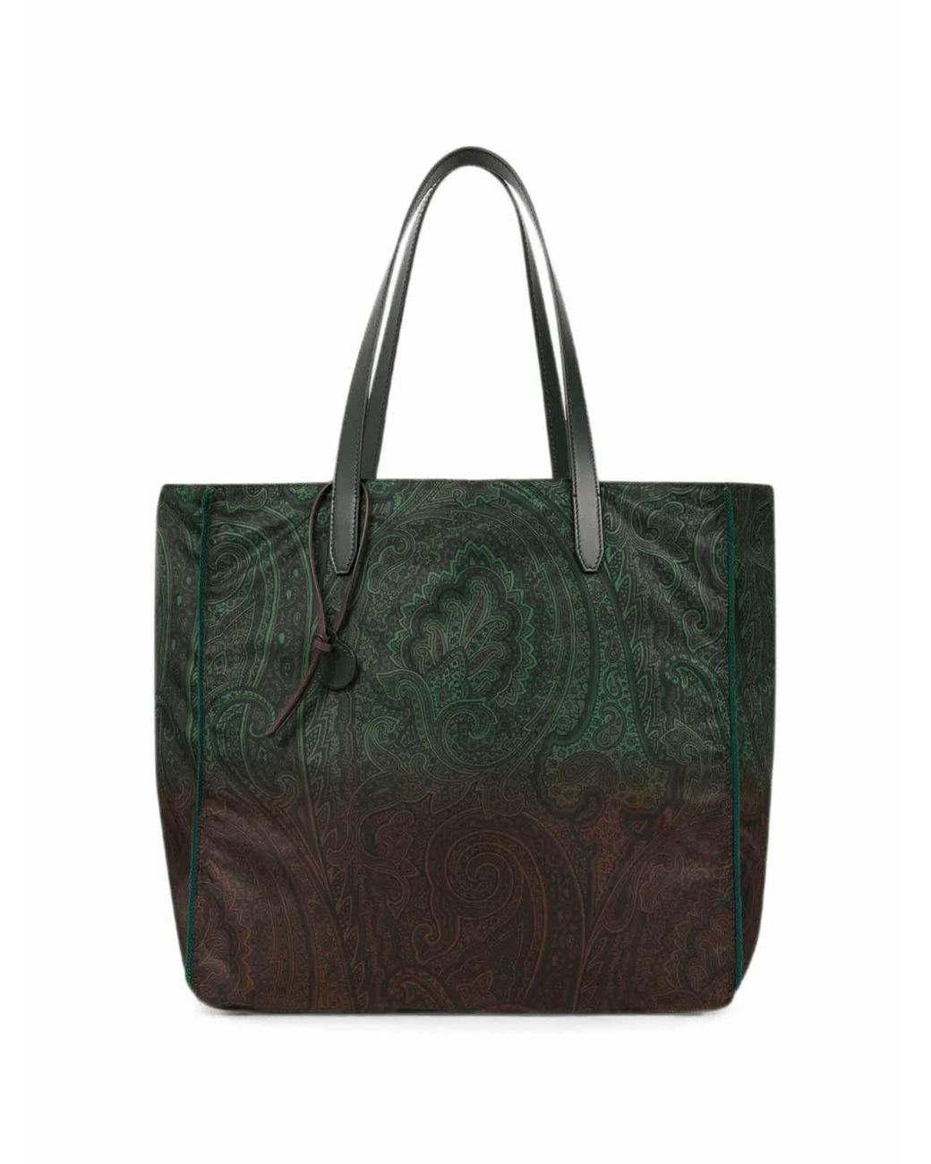 Etro Green Nylon Shopping Bag