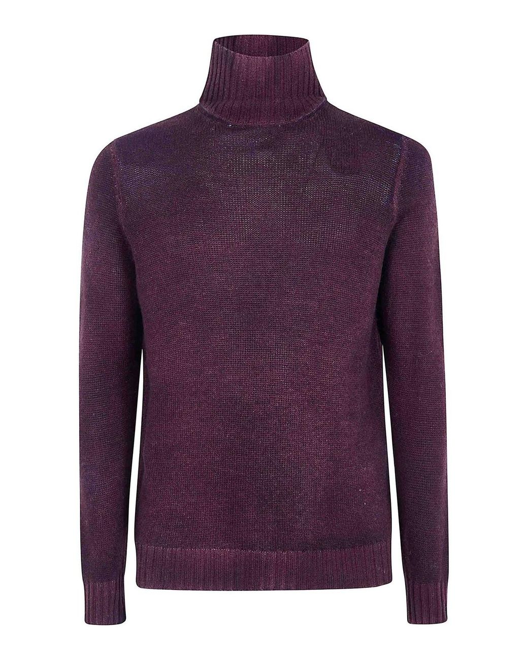Avant Toi Purple Cashmere And Wool High Neck Pullover for men