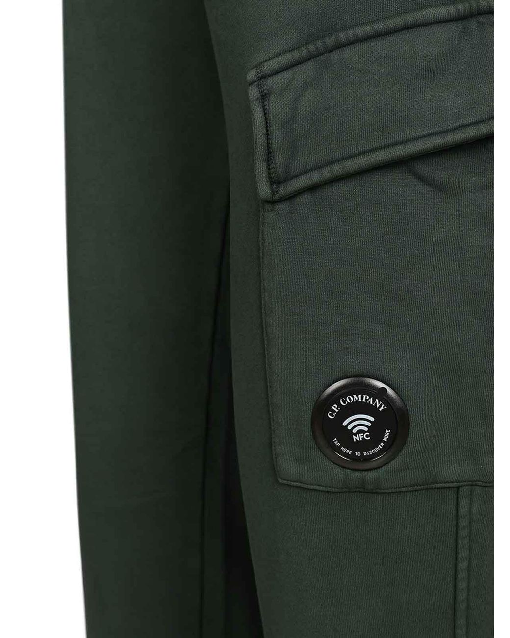 C P Company Green Cargo Sweatpants for men